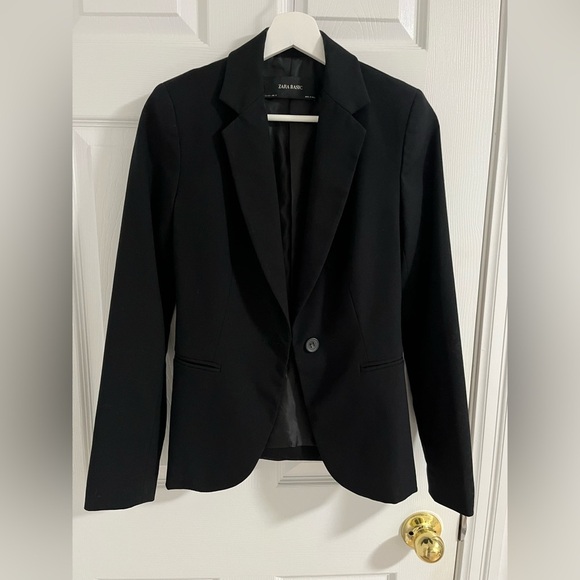 Zara Black Blazer Size 4 - Picture 1 of 6